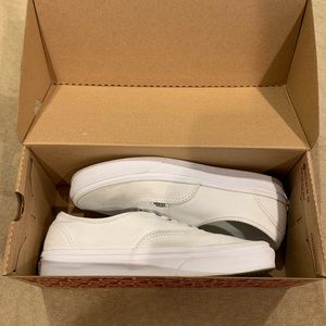 White Authentic vans